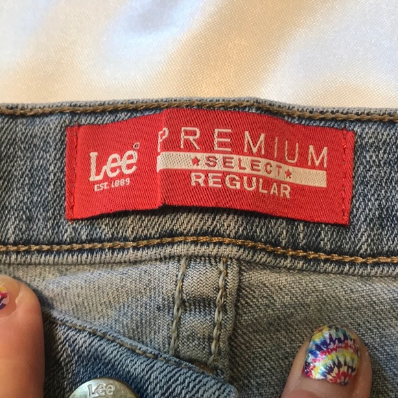 Lee Straight Leg Washed Blue Jeans - Picture 5 of 9